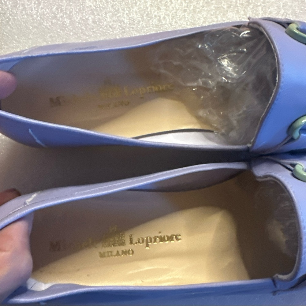 Michele Lopriore Lavender Leather Loafers  Sz EUR 41 - Picture 3 of 9